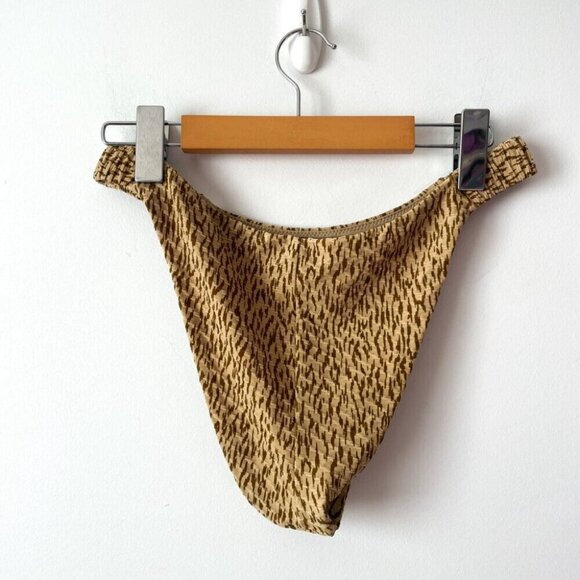 Aerie SET Jacquard Scrunchie Scoop Bikini Top + Cheeky Bottom Size M/L - Picture 8 of 10